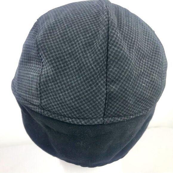 Tilly Endurables Gray Blue Plaid Newboy Peaky Blinders Fleece Earflap Cap - Picture 7 of 14